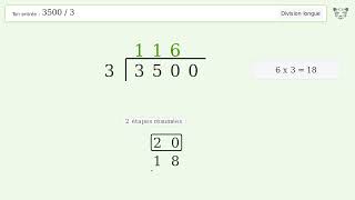 Long Division 3500/3 | Tiger Algebra Solver