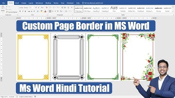 MS Word Custom Page Design in Hindi Tutorial | How to Create Page Border in Microsoft Word in Hindi