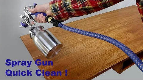 Quick & Easy way to Clean a Spray Gun when Spraying Lacquer