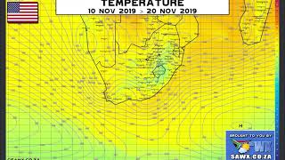 GFS (US Standard - 10 day) Min & Max Temperature Forecast for Southern Africa