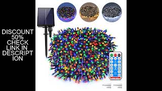 100M 50M Outdoor Solar String Fairy Light Waterproof Garland Large Solar Panel Fast Charge Lamp For