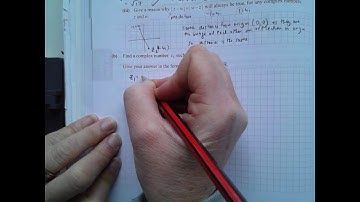 Complex Numbers 2014 Paper 1 Q 2