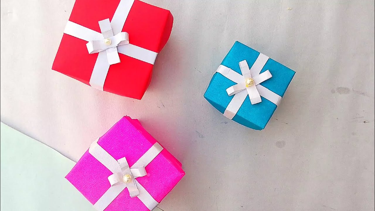 HOW TO MAKE MINI GIFT BOX || DIY MINI GIFT BOX || MINI GIFT BOX MAKING ...