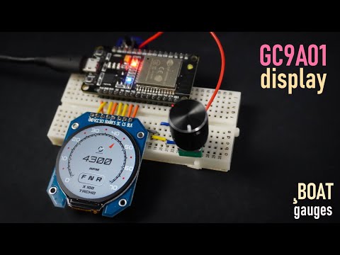 Round GC9A01 240x240 display and gauges