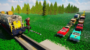 Train vs Сlassic Саrs - Teardown #568