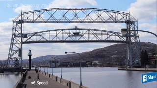 Aerial Lift Bridge rising (Duluth, Minnesota)