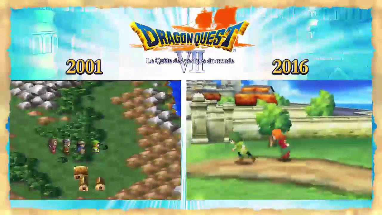 Comparaison Ps1 Vs 3ds Dragon Quest Vii Fragments Of The Forgotten Past 3ds Youtube