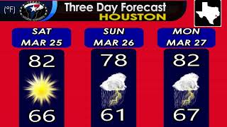 March 25, 2023 Texas Weekend Weather Outlook