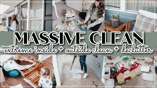 MASSIVE INSIDE + OUTSIDE CLEAN DECLUTTER \& ORGANIZE | DAYS OF SPEED CLEANING MOTIVATION