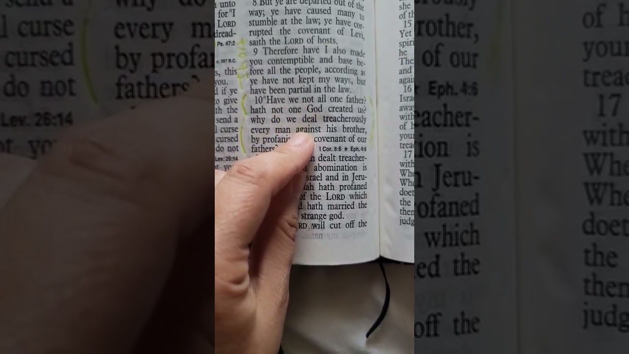 Every man against his brother (MALACHI 