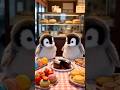 Penguins sharing dessert with each other #ai #cute #adoreble #cutepenguin #funnypets #newsupdate