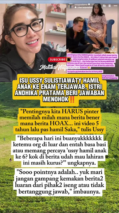 Isu Ussy Sulistiawaty Hamil Anak ke Enam Terjawab, Istri Andhika Pratama Beri Jawaban Menohok‼️