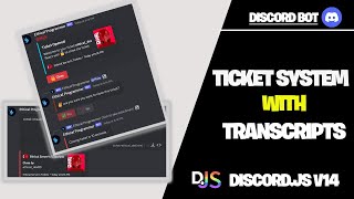 Advanced Ticket System with Transcripts in Discord.js v14 | Complete Tutorial