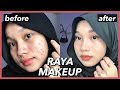 RAYA MAKEUP FOR ACNE SKIN + Makeup Hacks, Tips & Tricks | EID MAKEUP LOOK 2021