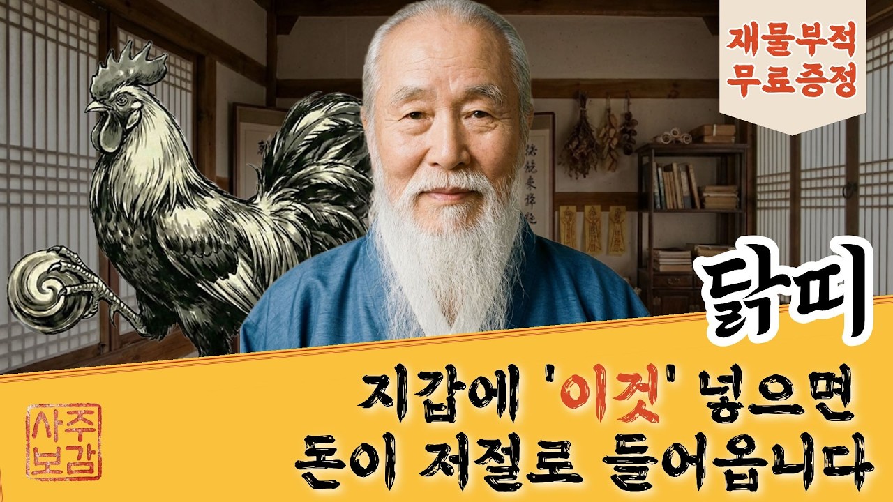 닭띠, 2월 지갑에 '이것' 넣으면 돈이 저절로 들어옵니다 /💰재물부적 무료 (57, 69, 81, 93년생 필수시청) #닭띠 #사주팔자 #띠별운세 #닭띠운세