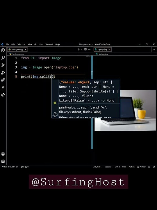 Split an image in RGB mode using python 🧑‍💻 #python #shorts #editing ...