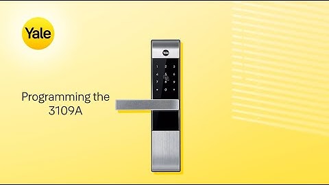 Yale YDM3109A Digital Door Lock Programming