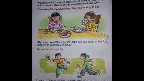 Class 1 EVS chapter 4 "keeping Healthy"