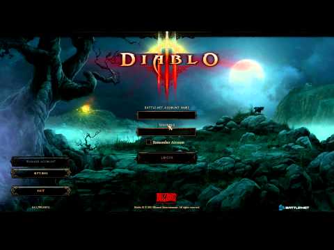 Diablo III Login Screen