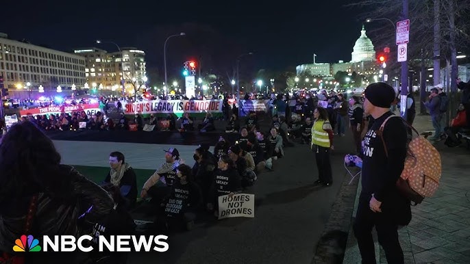 Pro Palestinian Protest Blocks Intersection Near Capitol