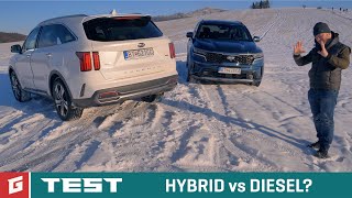 KIA SORENTO 2,2 CRDi 4WD vs 1,6 T-GDi HYBRID 4WD - 2021 - TEST - SUV