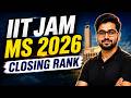 IIT JAM MS 2026 closing rank | Dr Santosh Sir || Mathstats @8810409392
