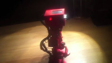 ROFI (3d printed bipedal robot) first self powered walking sequence