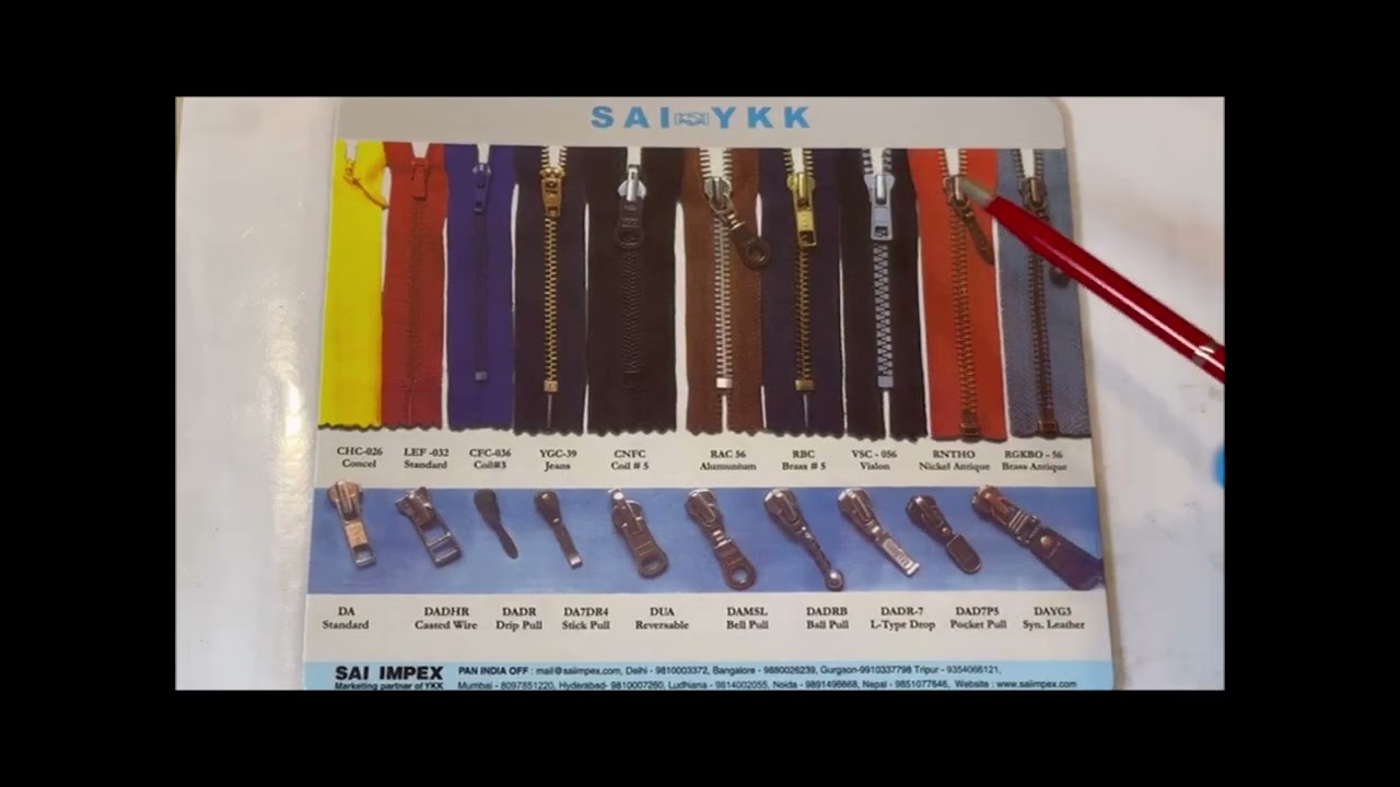 We keep ready stock of YKK ZIPPER  