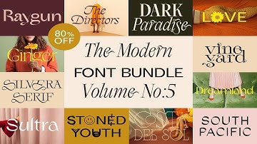The Modern Font Bundle Vol.5 80% OFF Font Free Download
