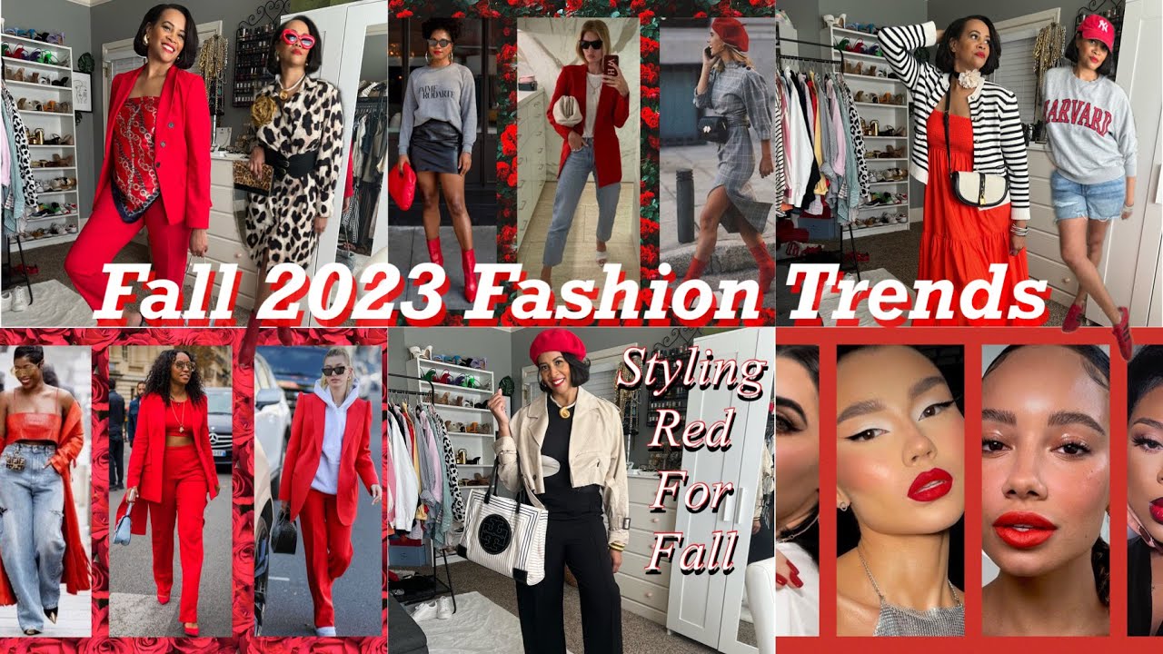 ❤️ FALL 2023 FASHION TRENDS, How to Style Red, Fall Outfit Ideas 2023, Color  Trends