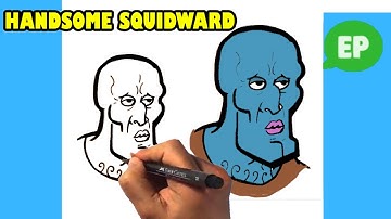 How to Draw Handsome Squidward - Spongebob - Easy Drawing Lessons