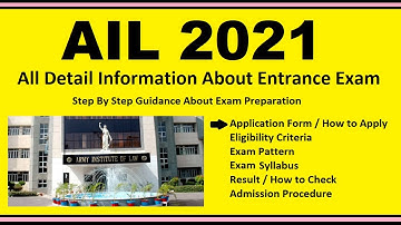 AIL 2021 - Notification, Dates, Application, Eligibility, Admit Card, Pattern, Syllabus, Result