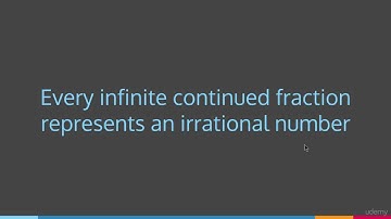 number theory 7-4  Infinite Continued Fractions