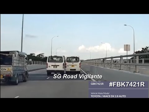 1jul2025 Bartley FlyoverHit & Run by #GBK7421R toyota hiace unable to keep in lane and sideswipe