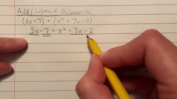 Adding and Subtracting Polynomials Video Hint