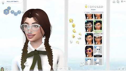 The Sims 4 creating a cute nerd girl🤓