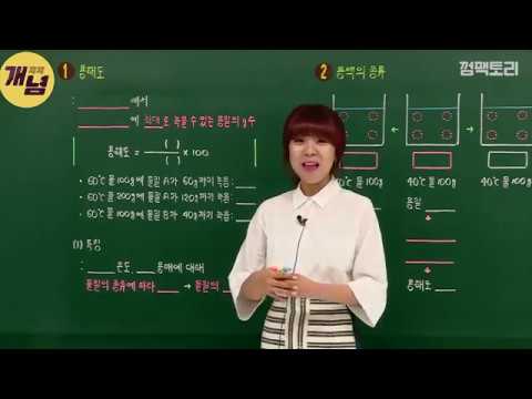 [중등인강/중2 과학] 물질의 특성_용해도-수박씨닷컴 안현정 선생님