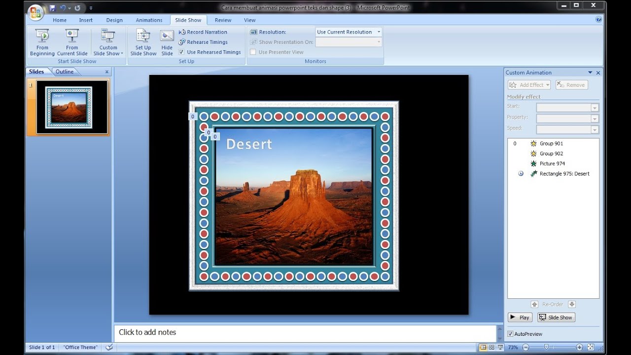 Tutorial powerpoint  2007  Cara  membuat  animasi  powerpoint  