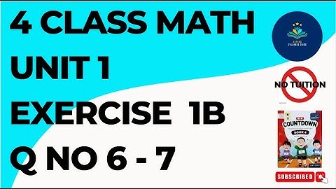Oxford Countdown Book 4 Unit 1 Exercise 1B Q No 6-7 | Class 4 - Mathematics - Unit 1 - EX 1B