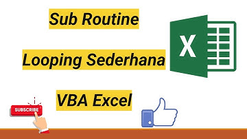 Video ini berisi tutorial tentang Sub Routine dan Looping VBA