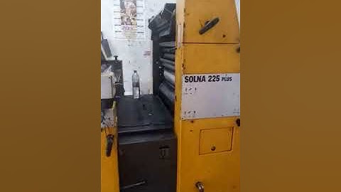 Working Video OF Solna 225 Offset Printing Machine  - 2 Color