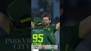 Shaheen Afridi vs. Tom Latham: A Clash of Skill and Determination! #Shorts