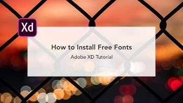 How to install free font on Adobe softwares - Adobe XD tutorial
