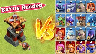 Battle Builder vs All Max Troops | Weaponized Builder Hut - Clash of Clans
