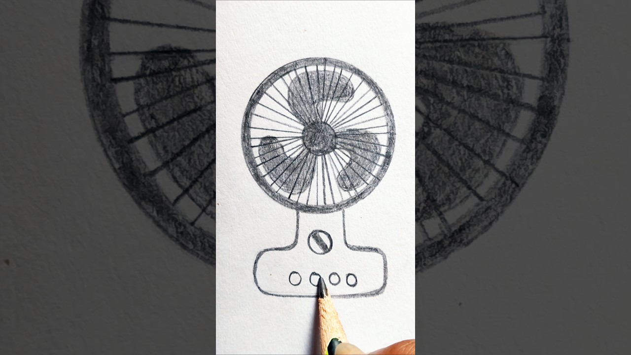 How To Draw Fan In A Easy Method 💓💓