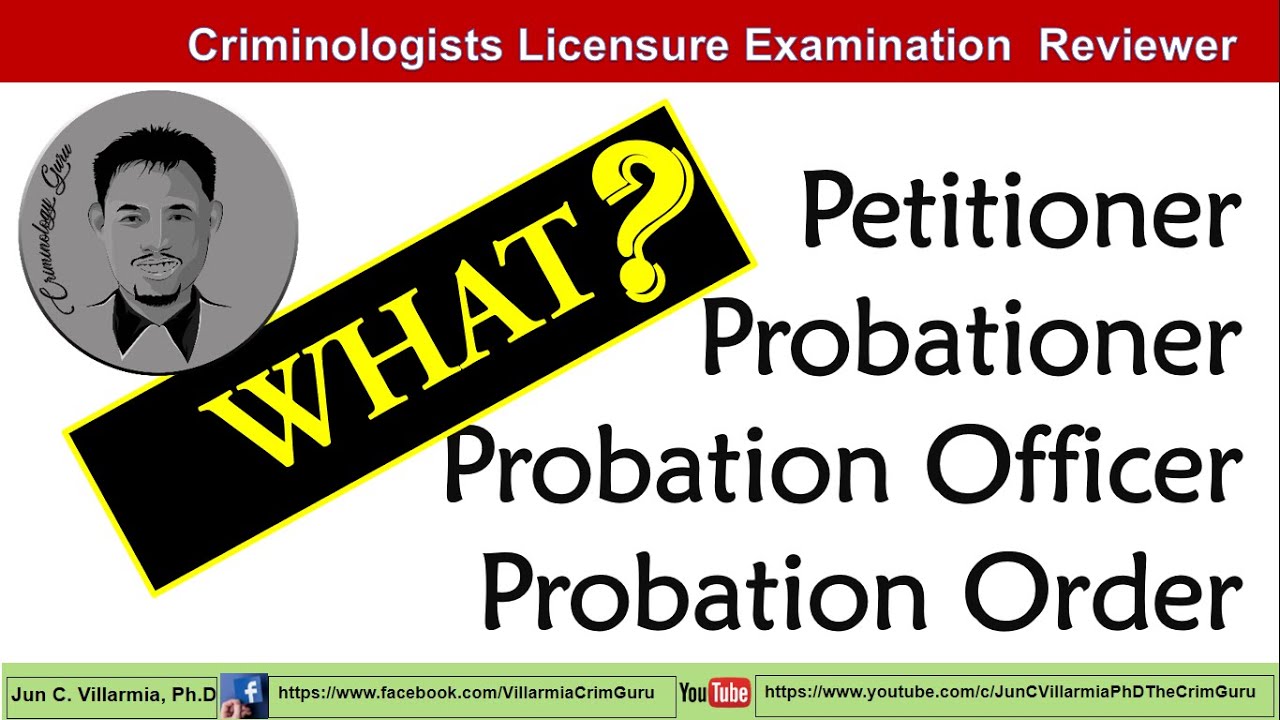 What is a PROBATION Petitioner? Probationer? Probation Officer? YouTube