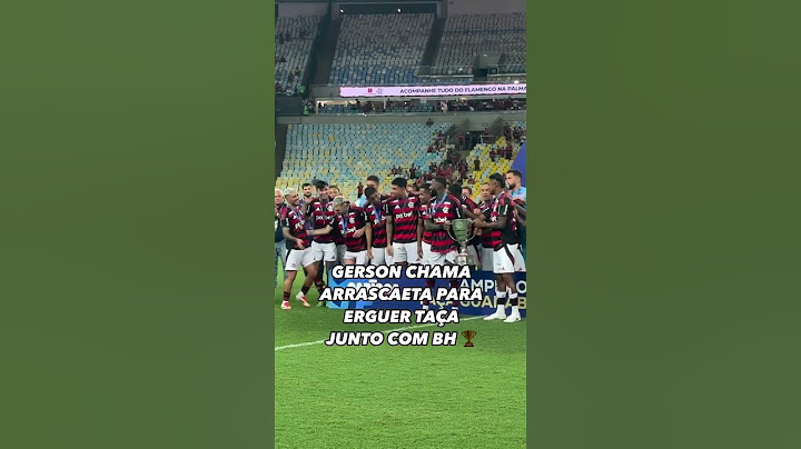 Campeão taça Guanabara Flamengo levanta a taça Gerson chama arrascaeta e Bruno Henrique