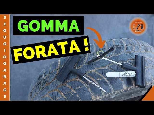 GOMMA FORATA! La riparo utilizzando il KIT RIPARA GOMME in pochi minuti!