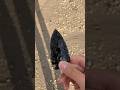 Obsidian spear tip #flintknapping #bushcraft #nature 