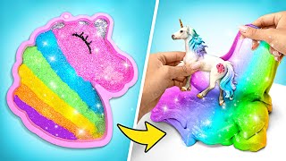 Glitzernder Regenbogen-Einhorn-Mix | TOLLSTE BASTELEIEN 🦄✨